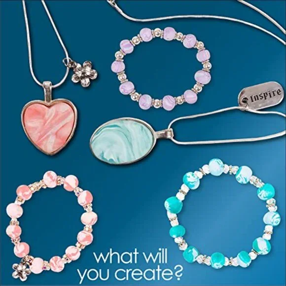 Clay Jewelry Making Kit with Polymer Clay, Charms, and Beads - Picture 6 of 6